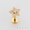MULTI CZ STAR CELESTIAL TOP PUSHIN (THREADLESS) 316L SURGICAL STEEL LABRET SET